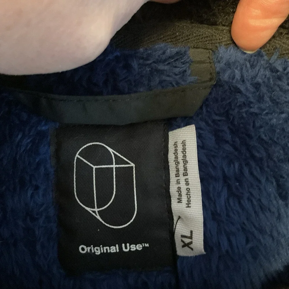 Men's Regular Fit Jacket - Original Use™ Dark Blue/red/black‎ Hooded Size XL